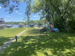 Yard with tree swing and boat slip (optional)