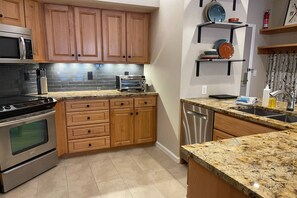 Kitchen space allows for a lovely family and friend dinner night!