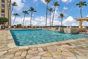 Ocean front heated pool, sauna and jacuzzi.