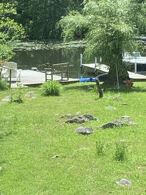 The dock from the porch