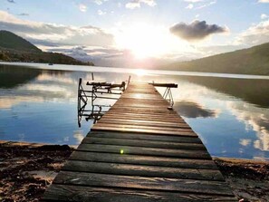 Sunset on our dock