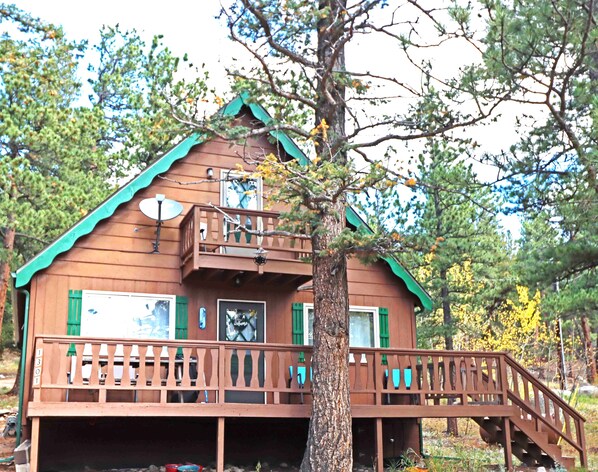 From this deck- less than a 1/4 mile to Wild Basin Lodge & RMNP