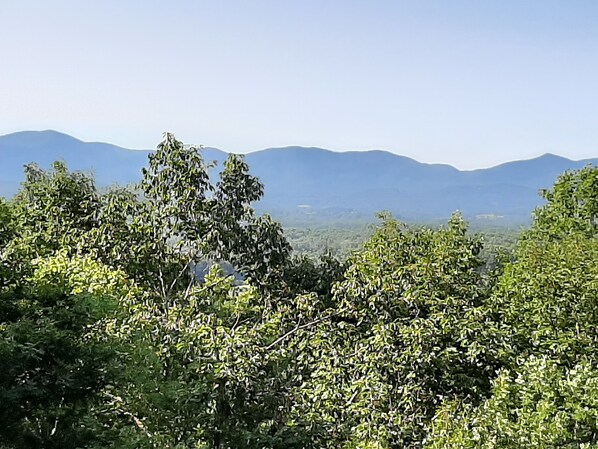 Year round mountain view from main covered deck.