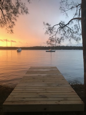 Enjoy the sunset from our jetty