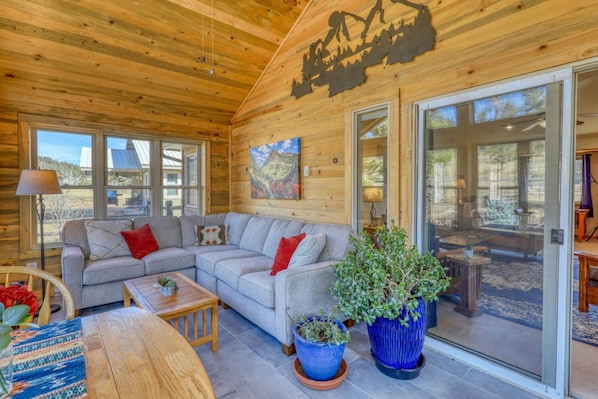 Family sitting and dining room with a view!