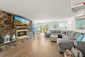 Lakeview living room on main level