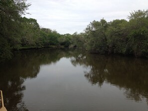 Beautiful Tres Palacios River. Excellent fishing from the private dock.