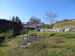 L'espace terrasse du jardin