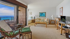 Sealodge at Princeville #C6 - Oceanfront Living Room - Parrish Kauai