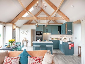 Open plan living space | Old Farm Barn, Southwood, near Glastonbury