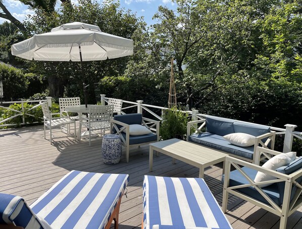 back deck - sunny during the and peaceful ocean breeze at night
