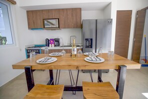 Dining room and kitchen