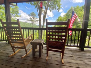 Two chairs, one amazing view – your peaceful mountain retreat!