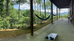 Swing into relaxation with mountain views!