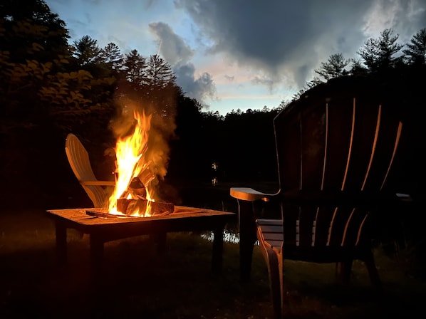 Fire pit by Mirror Lake