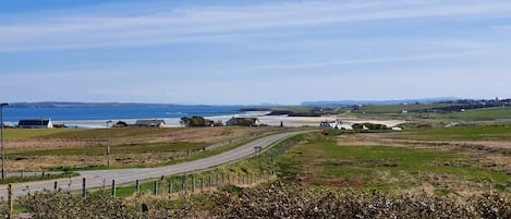 View from the garden looking onto gress beach