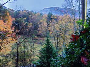 Mountain view from porch Oct 2021