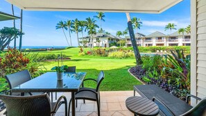 Poipu Kapili Resort #47 - Covered Dining & Lounging Lanai - Parrish Kauai