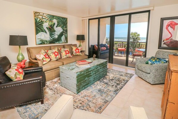 St. Augustine Ocean Front Rentals Living Room