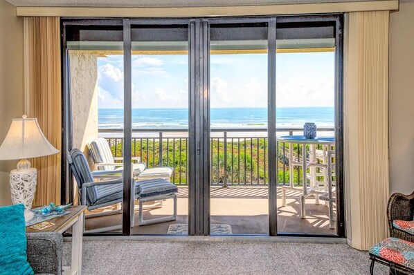 St. Augustine Ocean Front Rentals Living Room View