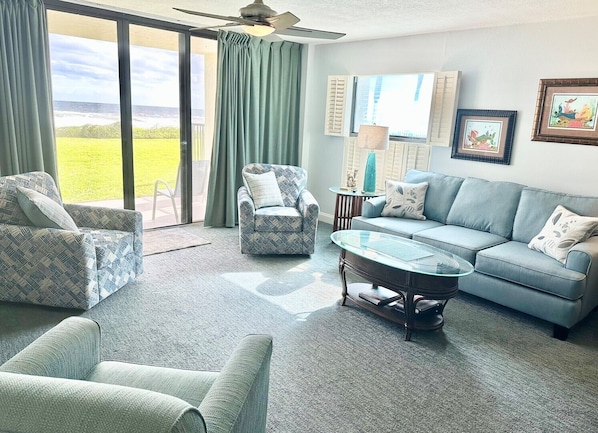St Augustine Oceanfront Condos Living Room