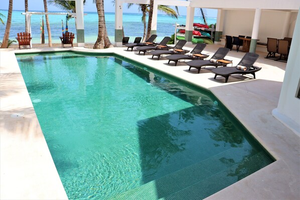 Private Pool area with ocean view