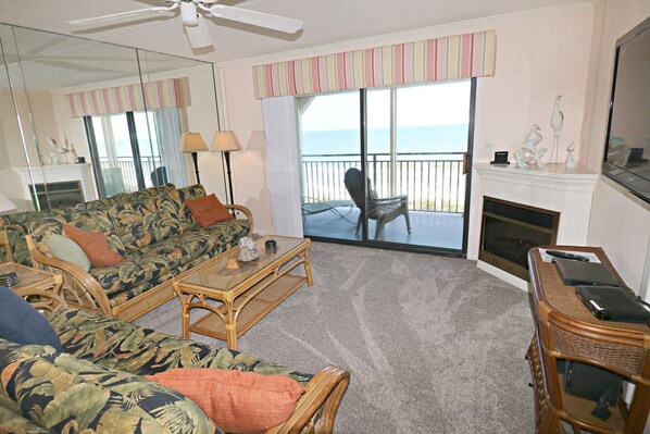 St. Augustine Ocean Front Rentals Living Room View