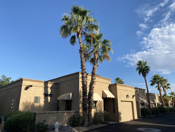 Exterior with bistro patio