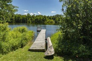 Relax, fish or canoe. Poles and paddles available.