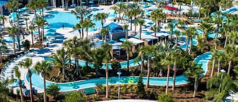 New Resort  w/ fabulous FREE amenities: lazy river, water slides, hot tub, pool 