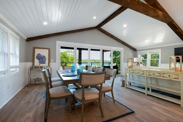 Open concept living/dining room.