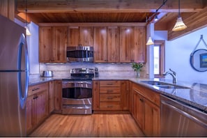 Kitchen with stainless appliances