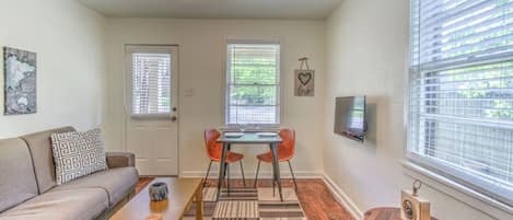 shot of the living room with lots of natural light coming in from the windows