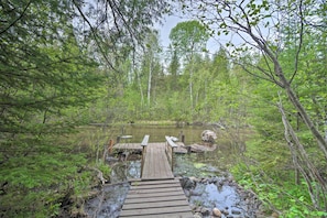 Private Dock | Direct Access to Au Sable River | Canoe Provided