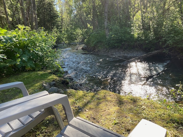 Creekside Oasis early summer just a few steps down from the suite.