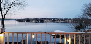 View off the back deck. Hurricane Deck Bridge.