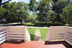 View from raised deck
