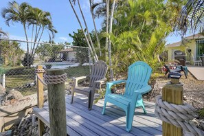 Our sundeck is the ideal way to spend part of your day sitting by the canal