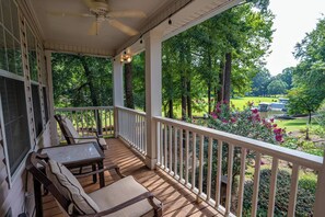Lakefront view from the private covered porch