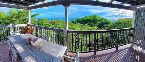 Rooftop penthouse suite with the ocean on all sides. A truly incredible vista.