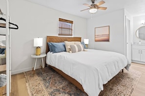 Retreat to one of the home's relaxing six bedrooms after a day in the sun
Shown: 1 of 2 king bedrooms with en-suite bath