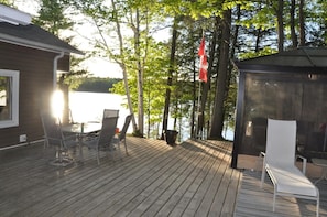 Deck and screened-in gazebo