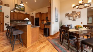 Amazing Kitchen with large bar area, great room concept