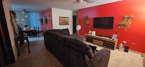 Our living room, comfortable for watching Tv, reading books, or just hanging out