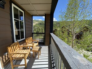 Private balcony with view of Keystone Mountain #summer