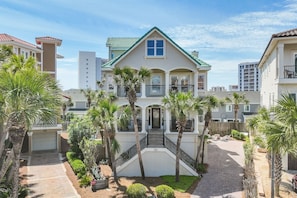 Front view of property. Parking to right for up to 5 cars