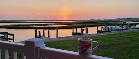 Morning coffee on the deck