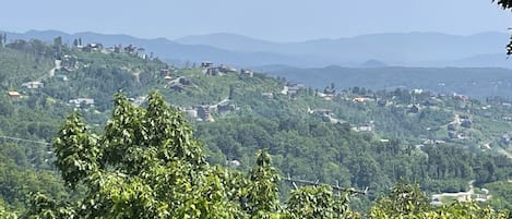 Beautiful view of Gatlinburg and the Great Smokey Mountains from the decks. 