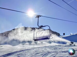 
Sunny ski lift scene