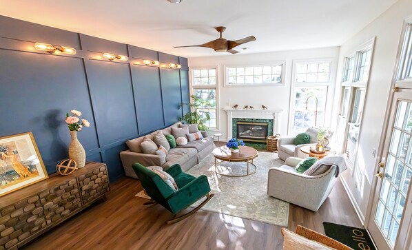 Family room off the kitchen area